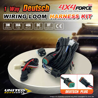 DT LED Driving Light Bar Wiring Loom Harness Kit 1-Way Switch Relay 40A Fuse 30A