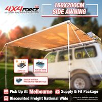 160cmx200cm Car Side Awning Pullout Tent Camper Trailer 4WD Top Rack Roof MEL