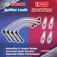 Bosch Super Leads+4 Denso Iridium Power Spark Plugs for Hyundai Excel X3 Getz TB