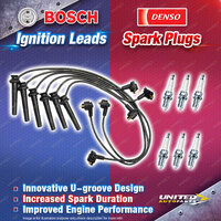 Bosch Ignition Leads + 6 x Denso Iridium Power Spark Plugs for Mazda MPV LW LW5W