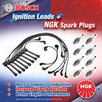 8 NGK Spark Plugs + Bosch Ignition Leads Kit for Toyota Soarer UZZ30 UZZ31 UZZ32