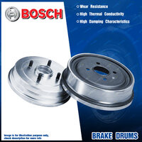 Pair Rear Bosch Brake Drums for Ford Courier PC PD Econovan JG JH Raider UV SOHC