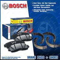 8Pcs Bosch Front Brake Pads + Rear Shoes for Ford Laser KQ 1.6L 75KW 12V ZM