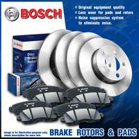 Full Set Front + Rear Bosch Disc Rotors Brake Pads for Chrysler Grand Voyager RS