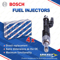 4 x Bosch Fuel Injectors for BMW 125I 220I 228I 320I 328I 420I 428I 520I 528I