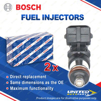 2 x Bosch Fuel Injectors for Fiat 500 500C 312 Panda 150 FWD Petrol 0.9L 63KW