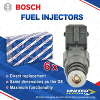 6 x Bosch Fuel Injectors for Holden Vectra JS Petrol 2.6L 125KW 2000-2002