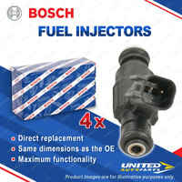 4 x Bosch Fuel Injectors for Mini R50 R53 R52 Petrol 1.6L 85kW W10B16A 2001-2008