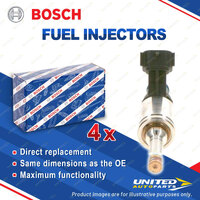 4 x Bosch Fuel Injectors for Nissan Juke F15 DIG-T 1.6L 140kW MR16DDT 2010-ON