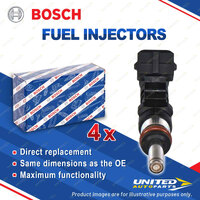 4 x Bosch Fuel Injectors for Opel Astra GTC P10 Corsa S07 Petrol 1.6L 2006-2015