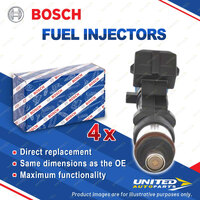 4 x Bosch Fuel Injectors for Opel Corsa S07 1.4L 4cyl 74kW A14XER 2012-2013