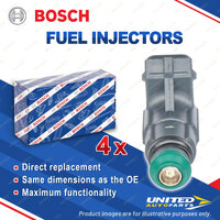 4 x Bosch Fuel Injectors for Peugeot 206 2A/C 306 N5 N3 7C 7A 1.4L 1993-2012