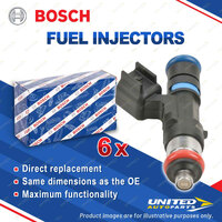 6 x Bosch Fuel Injectors for Pontiac Firebird Petrol 3.4L 119kW L32 1993-1995