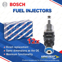 12 x Bosch Fuel Injectors for Rolls Royce Phantom RR1 RR2 RR3 6.8L 338KW 03-17