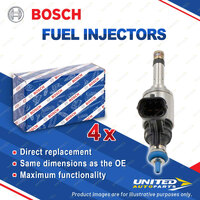 4 x Bosch Fuel Injectors for Saab 9-5 YS3G Petrol 2.0L 162KW 4cyl 2010-2012