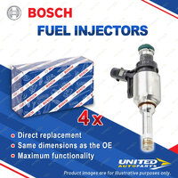 4 x Bosch Fuel Injectors for Skoda Octavia NE 5E3 5E5 Superb 3V3 3V5 2.0L