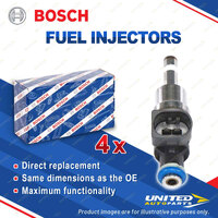 4 x Bosch Fuel Injectors for Skoda Octavia 1Z3 1Z5 2.0L 4cyl 110KW 2004-2008