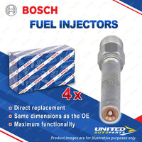 4 x Bosch Fuel Injectors for Volvo 240 P242 P244 P245 2.1L 4cyl 90KW 1974-1983