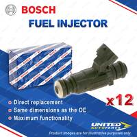 12 x Bosch Fuel Injectors for Bentley Continental Flying Spur 3W 393 394 4W 6.0L