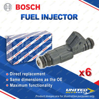 6x Bosch Fuel Injectors for BMW 535i 535is E34 730i 735i 735il E32 3.4 3.0 Sedan