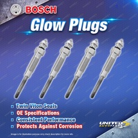 4 x Bosch Glow Plugs for Daihatsu Delta 2.0L 2C I4 8V Truck 88-96 Length 92mm