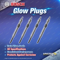 4 x Bosch Glow Plugs for Fiat Scudo 2.0L 120MULTI I4 16V DOHC Van 2008-2016