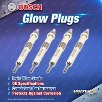 4 x Bosch Glow Plugs for Ssangyong Actyon A200 C100 Q100 Kyron D100 2.0L I4