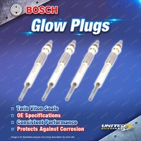 4 x Bosch Glow Plugs for Isuzu D-Max I TFR TFS 3.0L 4x4 I4 TFS85 2007-2012