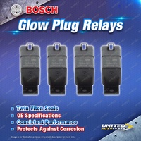 4 x Bosch Glow Plug Relays for Audi A3 8L 89 8V A4 B7 B8 B9 1.9L 2.0L I4 00-On