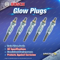 5 x Bosch Glow Plugs for Daewoo Musso 2.9L OM662.920 I5 10V 1998-2002