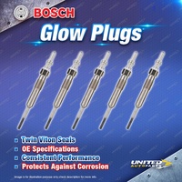 5 x Bosch Glow Plugs for Volkswagen Caravelle Crafter Kombi Touareg Transporter