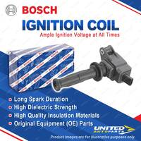 1 x Bosch Ignition Coil for Ford Mondeo BE7 2.0L 146KW 2010 - 2011