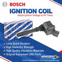 1 x Bosch Ignition Coil for Audi A3 S3 RS3 8V1 8V7 8VA 8VS A1 S1 8X A6 A7 4G C7