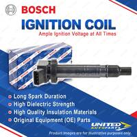 1x Bosch Ignition Coil for Toyota Landcruiser Prado J12 Tarago ACR 30 50 RAV4 A3