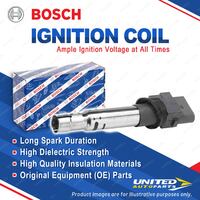 1x Bosch Ignition Coil for Volkswagen CC 357 358 Passat 3C 362 365 Touareg 7P 7L