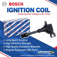 Bosch Ignition Coil for Nissan Navara D40 Pathfinder R51 Presage U31 Skyline J31