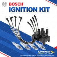 Bosch Spark Plugs Coil Lead Kit for Ford KA TA TB 1.3L 44Kw J4D J4M 11/99-10/02