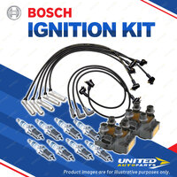 Bosch Spark Plugs Coil Lead Kit for Ford Fairmont Falcon AU 5.0L V8 XR8 98-02