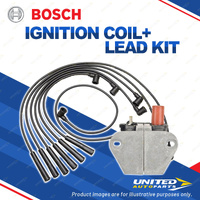 Bosch Ignition Coil+Lead Kit Without Heat Shields for Mercedes Benz 190E 300E I6