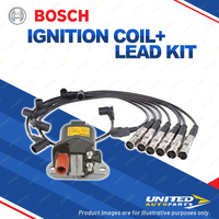 Bosch Ignition Coil+Lead Kit Includes Heat Shields for Mercedes Benz 260E 300SE