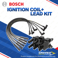 Bosch Ignition Coil+Lead Kit for Ford Fairlane Falcon LTD AU2 AU3 4.0L I6 00-03