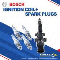 Bosch 4 Spark Plug+Ignition Coil for Holden Astra AH AHL08 AHL67 2.2L I4 06-08