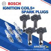 Bosch 4 Spark Plugs+4 Ignition Coils for Audi A3 8P 2.0L I4 110KW 2004-2005