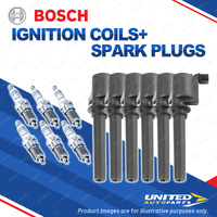 Bosch 6 Spark Plugs+6 Ignition Coils for Ford Escape BA ZA ZB EPFWF 3.0L V6