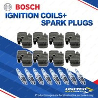 Bosch 8 Spark Plugs+8 Ignition Coils for Mercedes Benz CL500 CLK500 CLS500 V8