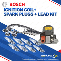 Bosch 8 Spark Plugs Coil Lead Kit for Mercedes Benz S500 S500C S500L 5.0L V8