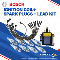 Bosch 8 Spark Plugs Coil Lead Kit for Holden Caprice Statesman VQ 5.0L 90-94 V8