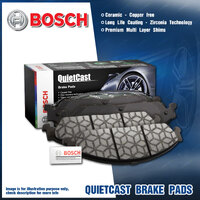 4x Front Bosch QuietCast Ceramic Brake Pads for Hyundai Accent X3 Excel X2 X3