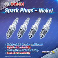 4 x Bosch Nickel Spark Plugs for Citroen BX X56 4Cyl 1.9L 03/1988-03/1993