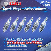 6 x Bosch Laser Platinum Spark Plugs for BMW 528i X1 X3 xDrive F10 F84 F25